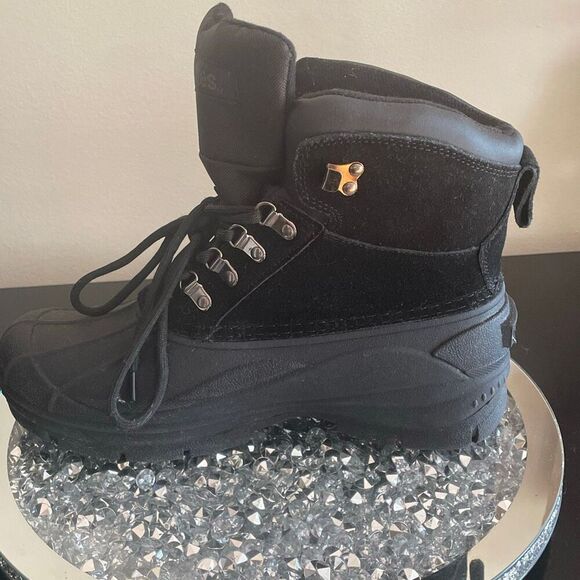 Totes Mike boots thermolite men’s winter snow black duck boots size 9M preowned - Picture 7 of 10